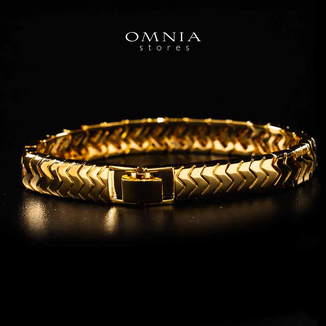 Omnia Fadheela Gold Bracelet In High Quality Copper Metal
