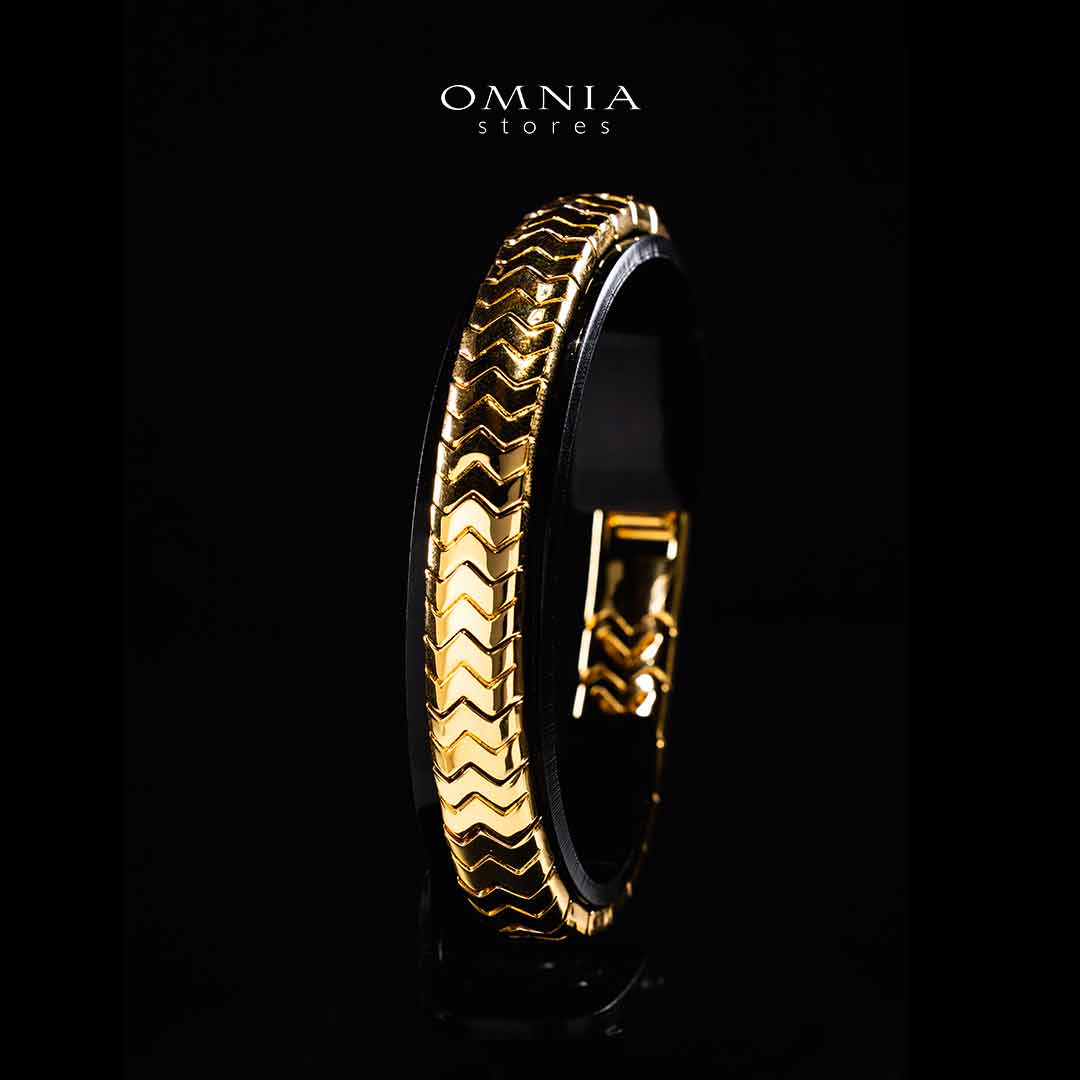 Omnia Fadheela Gold Bracelet In High Quality Copper Metal
