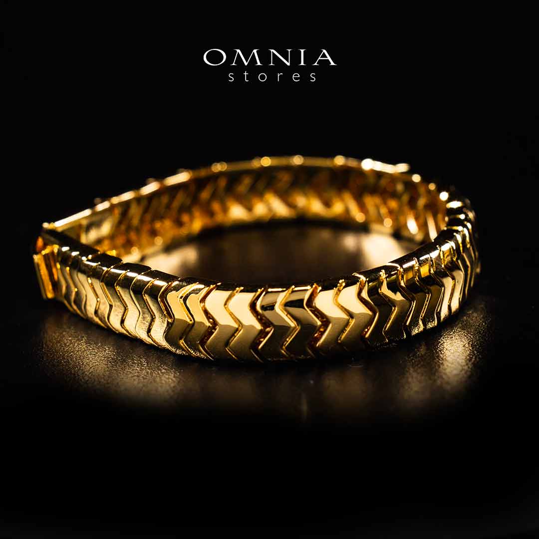 Omnia Fadheela Gold Bracelet In High Quality Copper Metal