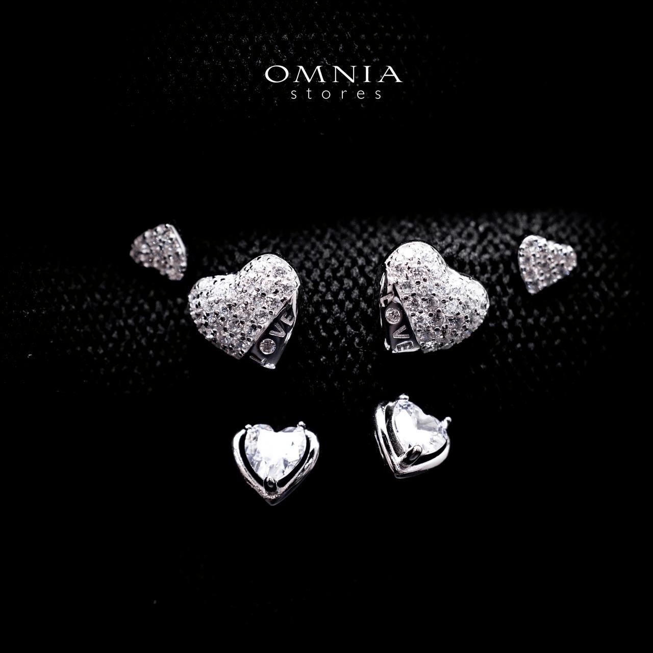 Omnia Heart Stud Earrings Set in 92.5 Silver With High Quality Moissanite Stone - OMNIASTORES UAE