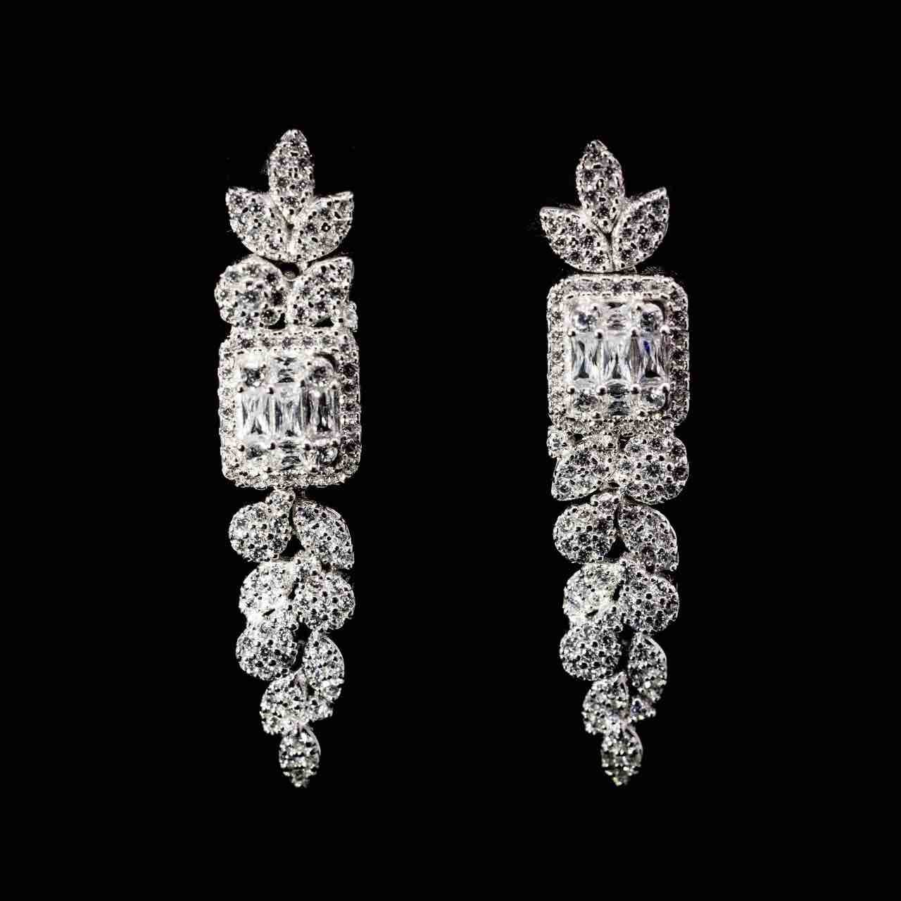 Omnia Mariyah White Bridal Full Set in 925 Silver High Quality Simulated