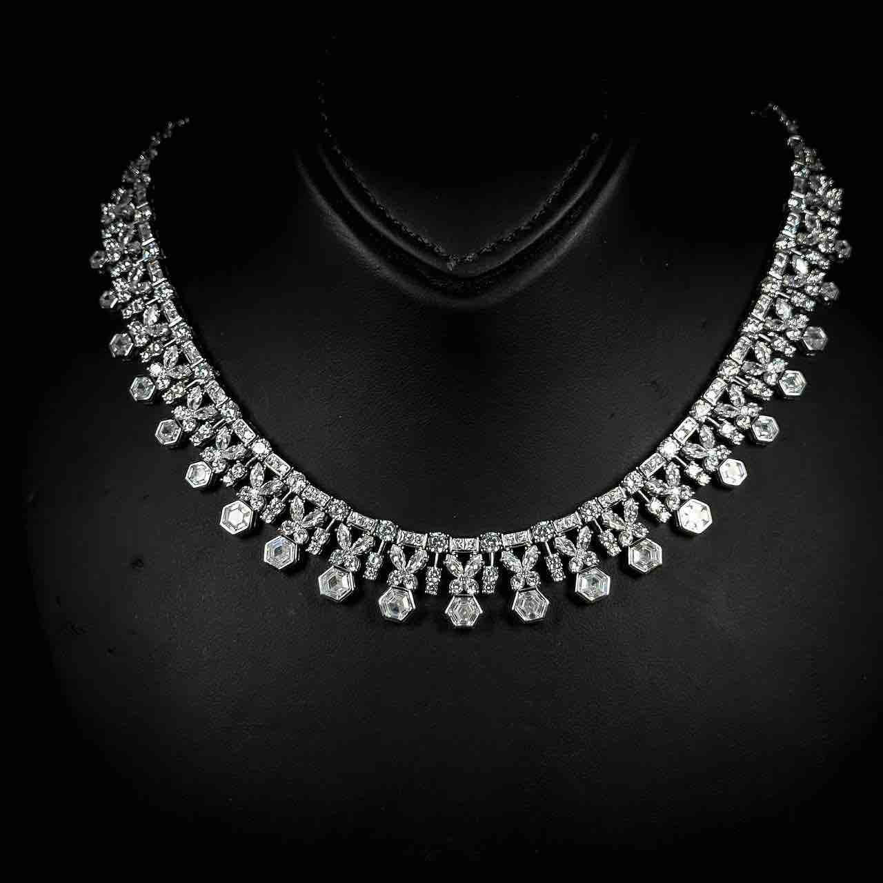 Omnia Nudhar White Bridal Full Set in 925 Silver High Quality Simulated Diamonds
