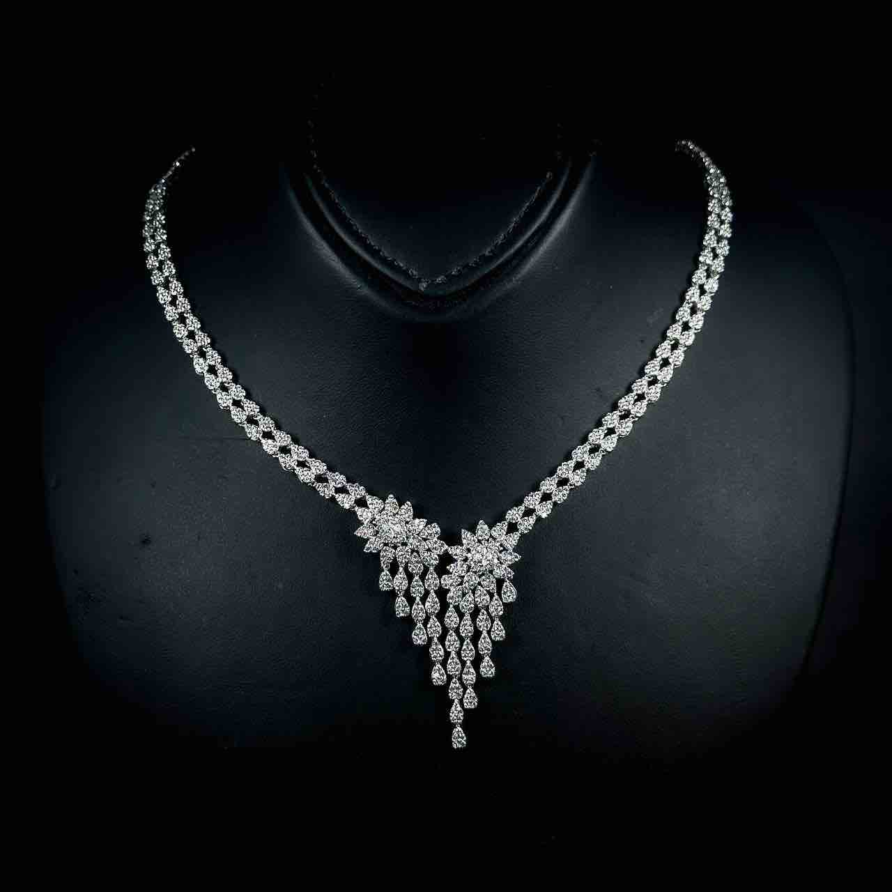 Omnia Nuha White Bridal Full Set in 925 Silver High Quality Simulated Diamonds