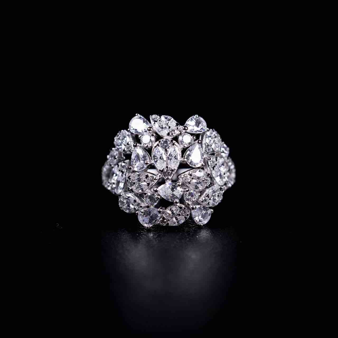 Omnia Nouf White Bridal Full Set in 925 Silver High Quality Simulated Diamonds