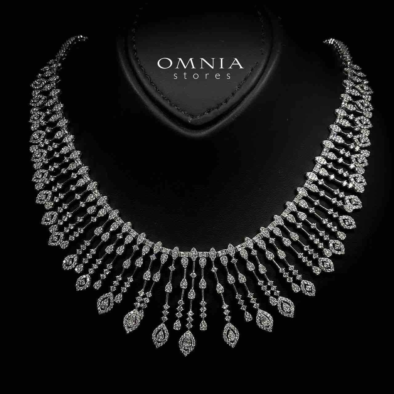 Omnia Nuzha White Bridal Full Set in 925 Silver High Quality Simulated Diamonds