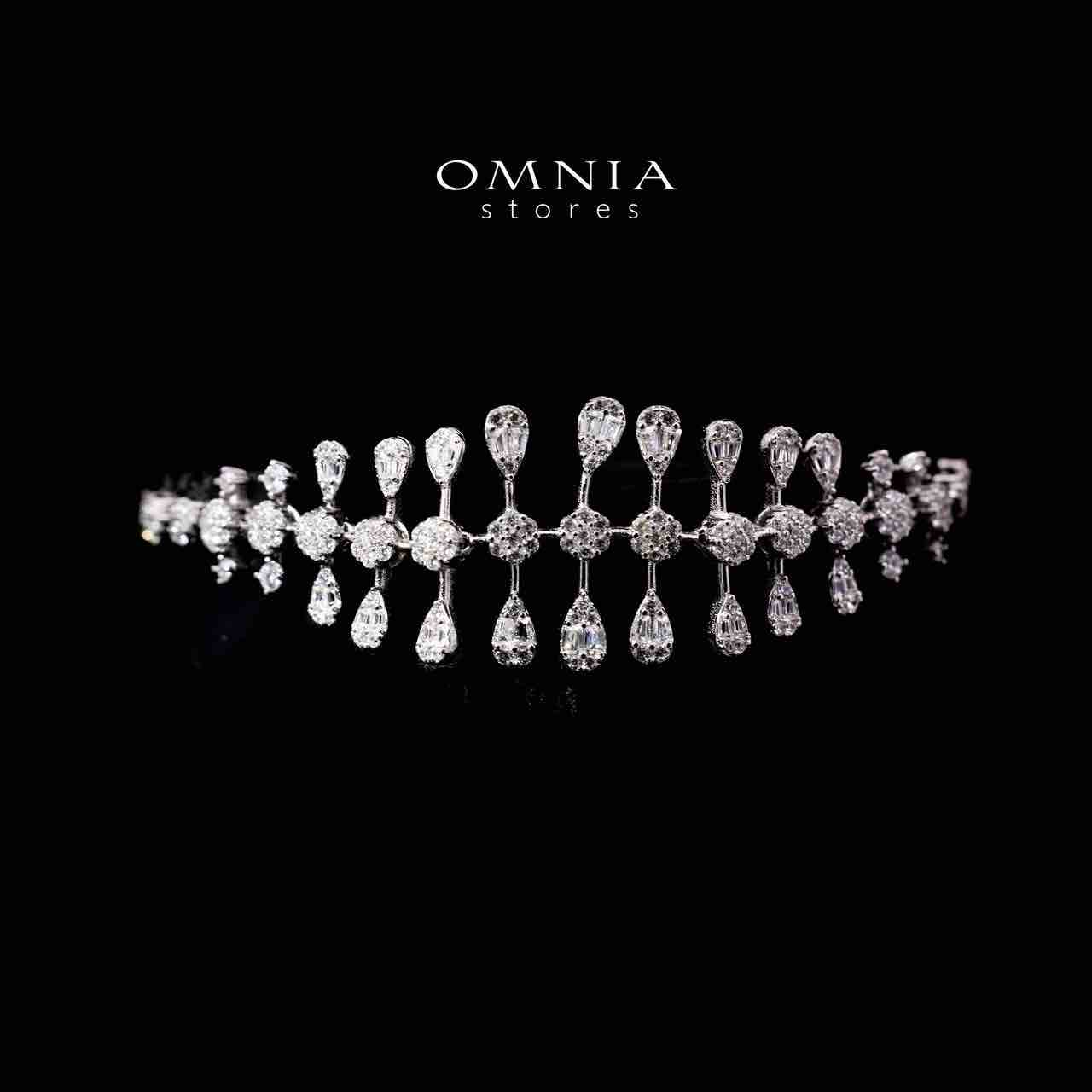 Omnia Rabeea White Bridal Full Set in 925 Silver High Quality Simulated Diamonds