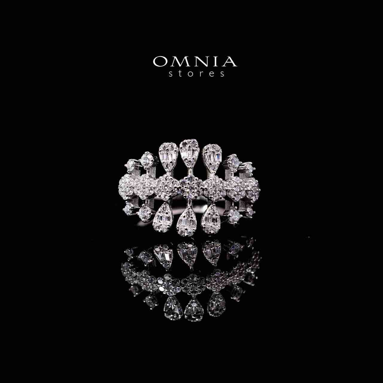Omnia Rabeea White Bridal Full Set in 925 Silver High Quality Simulated Diamonds
