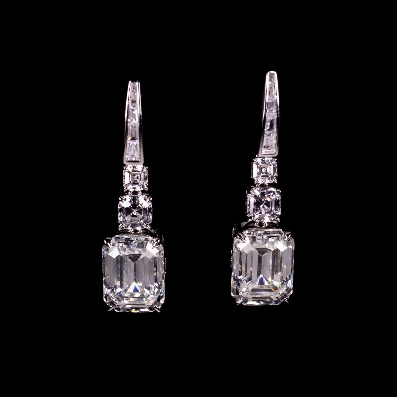 Omnia Sameeha White Drop Earrings In 925 Silver High Quality Lab Crafted Stones