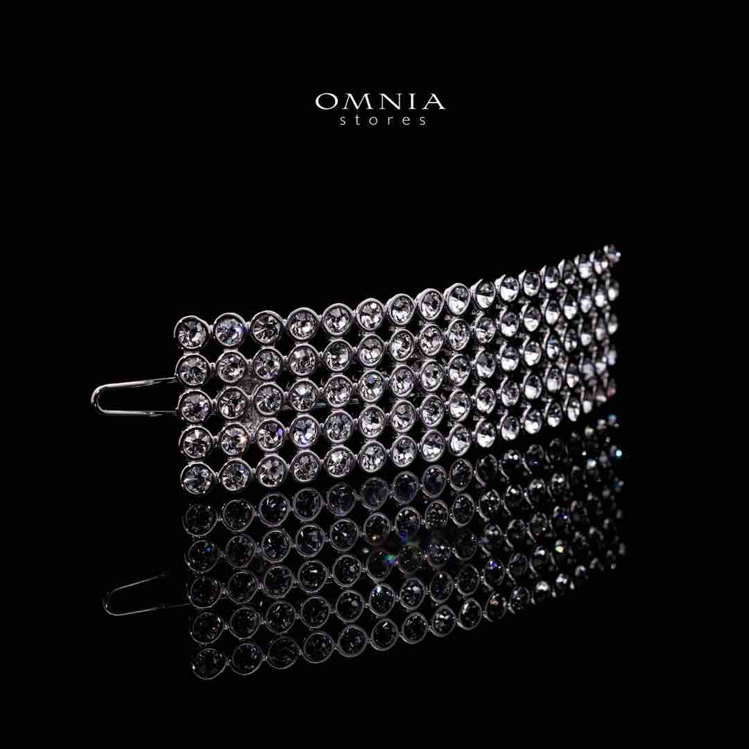 Omnia Afraa White Hair Clip In 925 Silver High Quality Lab Crafted Stones - OMNIASTORES UAE