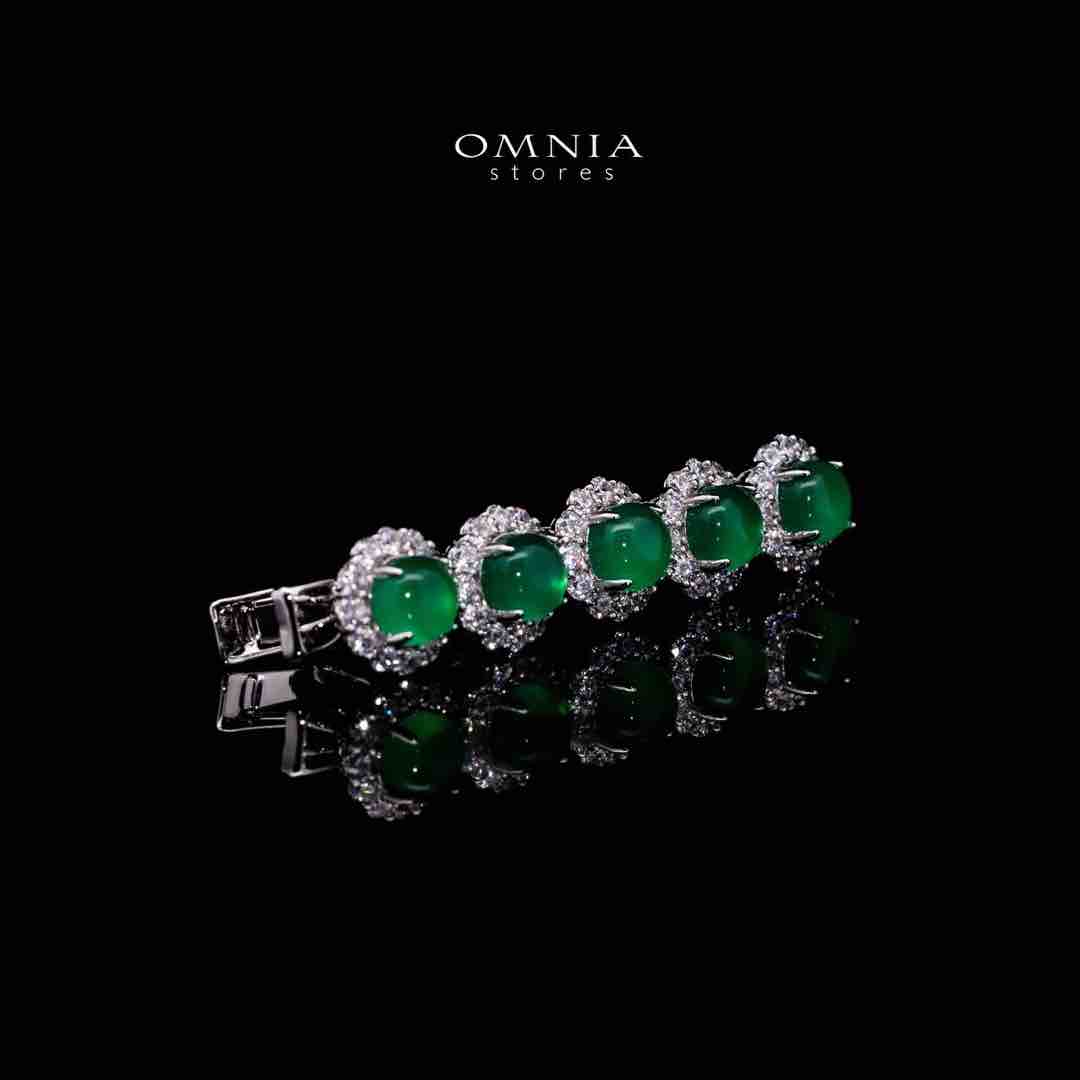 Omnia Anum Green Hair Clip In 925 Silver High Quality Lab Crafted Stones - OMNIASTORES UAE