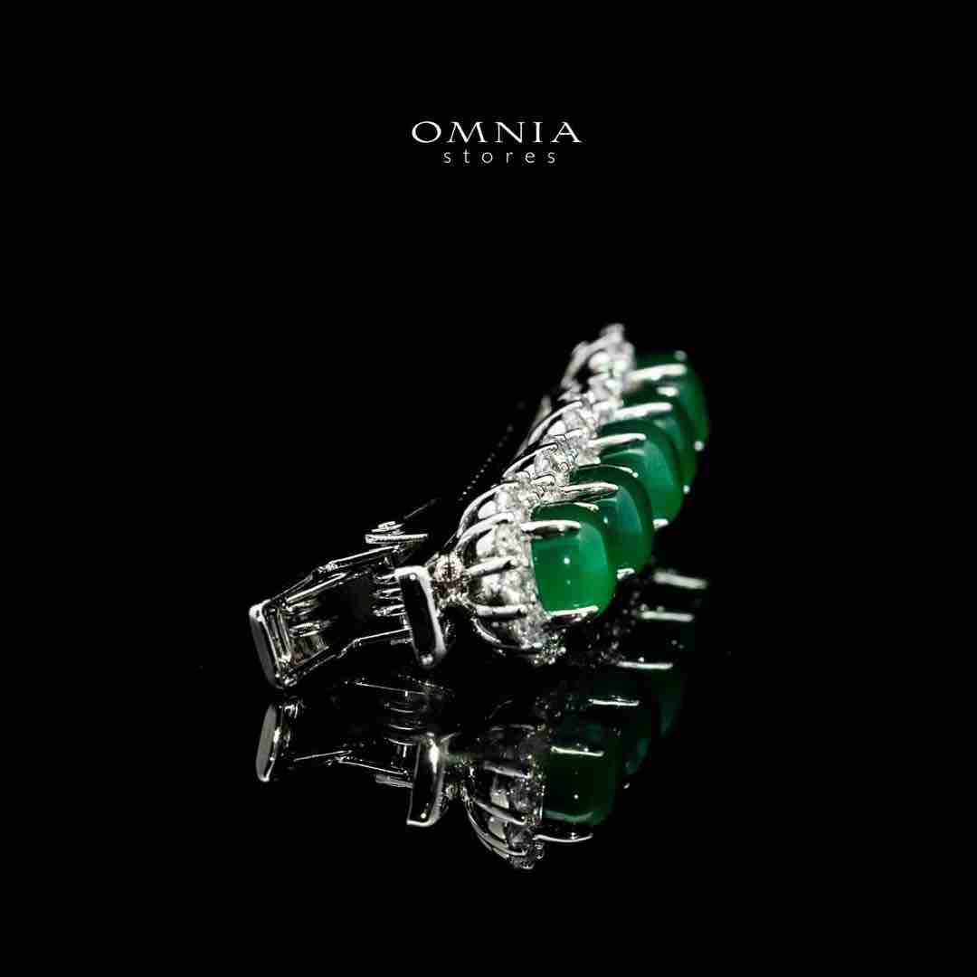 Omnia Anum Green Hair Clip In 925 Silver High Quality Lab Crafted Stones - OMNIASTORES UAE