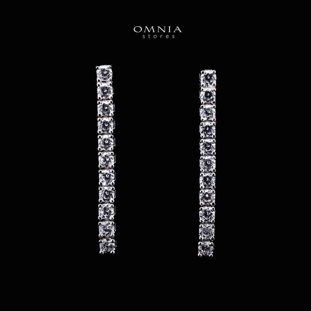 Omnia Raneeya White Tennis Necklace, Earrings and Bracelet Set in 925 Silver with High Quality Simulated Diamonds 2.5mm