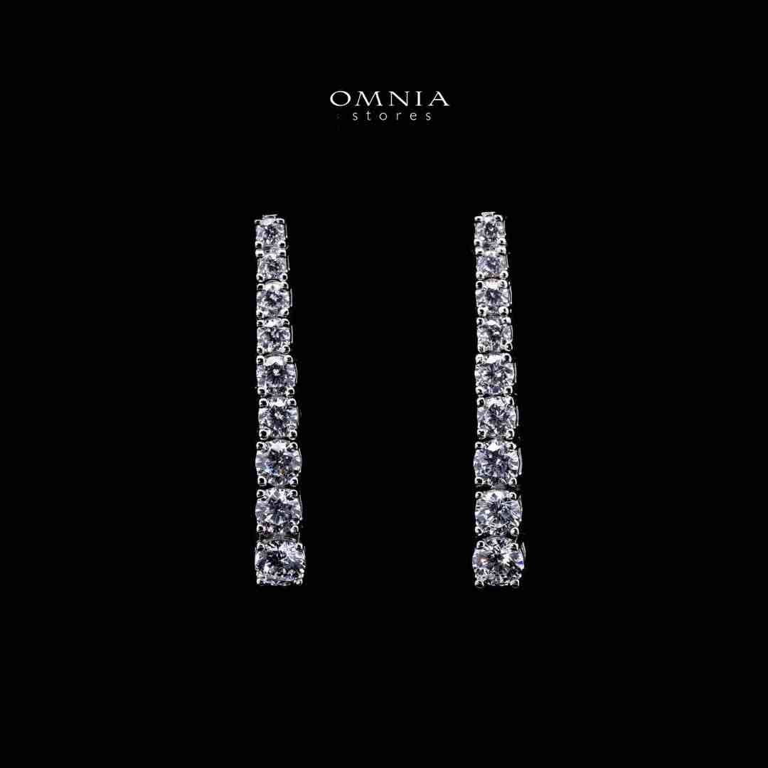 Omnia Zoya White Tennis Necklace, Earrings and Bracelet Set in 925 Silver with High Quality Simulated Diamonds
