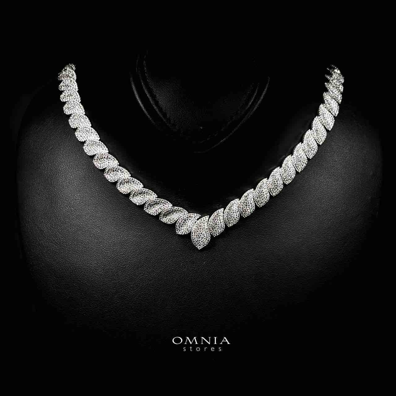 Omnia Alaia Luxury White Bridal Full Set in High Quality Zircon Stone Rhodium Plated - OMNIASTORES UAE