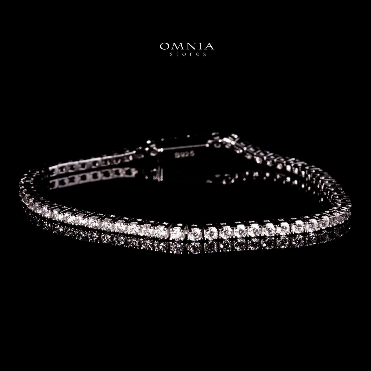 Omnia Mayada Tennis Bracelet 925 Silver in GRA Certifited High Quality White Moissanite Stone 2mm