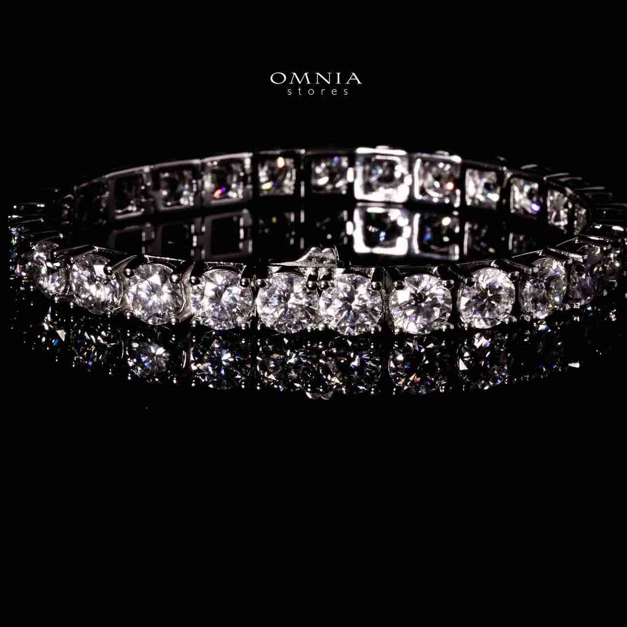 Omnia Mayada Tennis Bracelet 925 Silver in GRA Certifited High Quality White Moissanite Stone 6.5mm