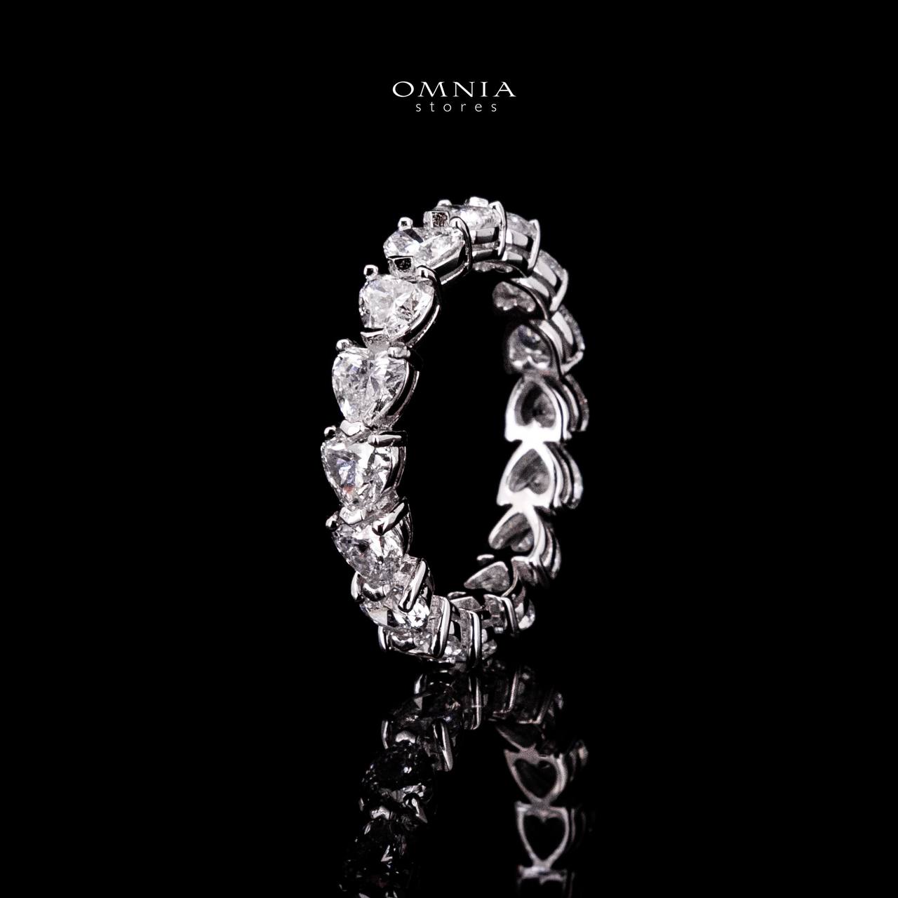 Saba Heart White Moissanite Stone Ring With GRA Certified High Quality in 925 Silver 4x4mm - OMNIASTORES UAE