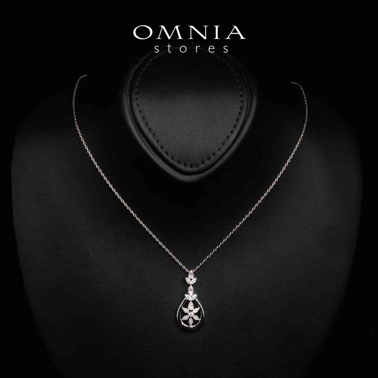 Omnia Erica White Necklace, Earrings and Ring Set in High Quality Rhodium Plated Zircon Stones - OMNIASTORES UAE