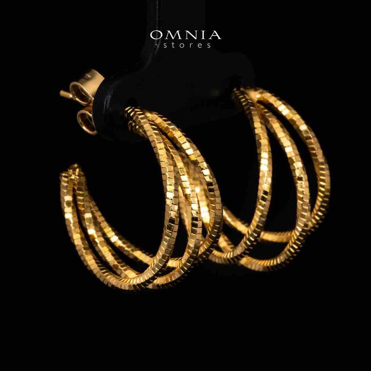 Omnia Zulay Gold Earrings In 925 High Quality Silver