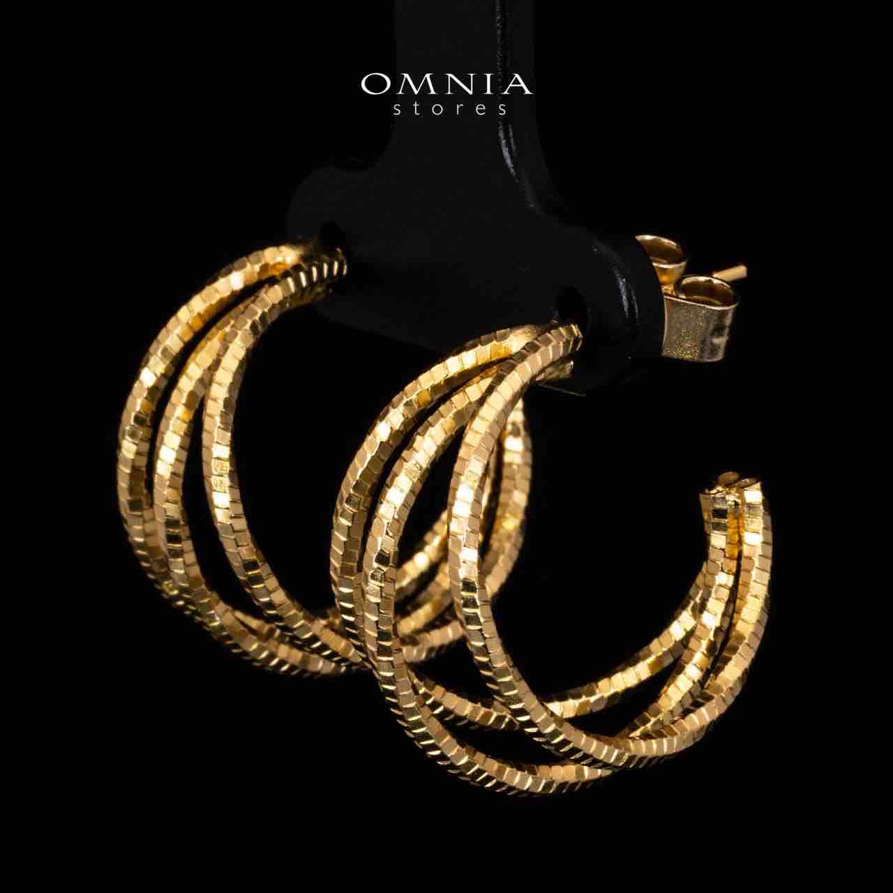 Omnia Zulay Gold Earrings In 925 High Quality Silver
