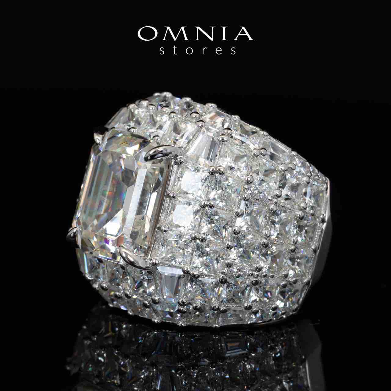 Omnia Serene White Ring With High Quality Certified Lab Crafted Stones In 925 Silver 8ct - OMNIASTORES UAE
