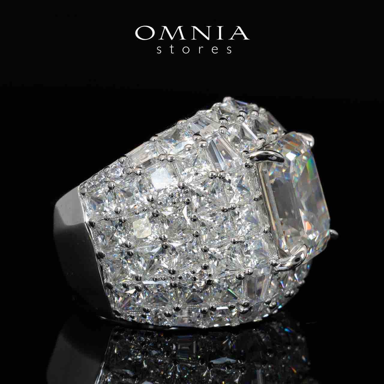 Omnia Serene White Ring With High Quality Certified Lab Crafted Stones In 925 Silver 8ct - OMNIASTORES UAE