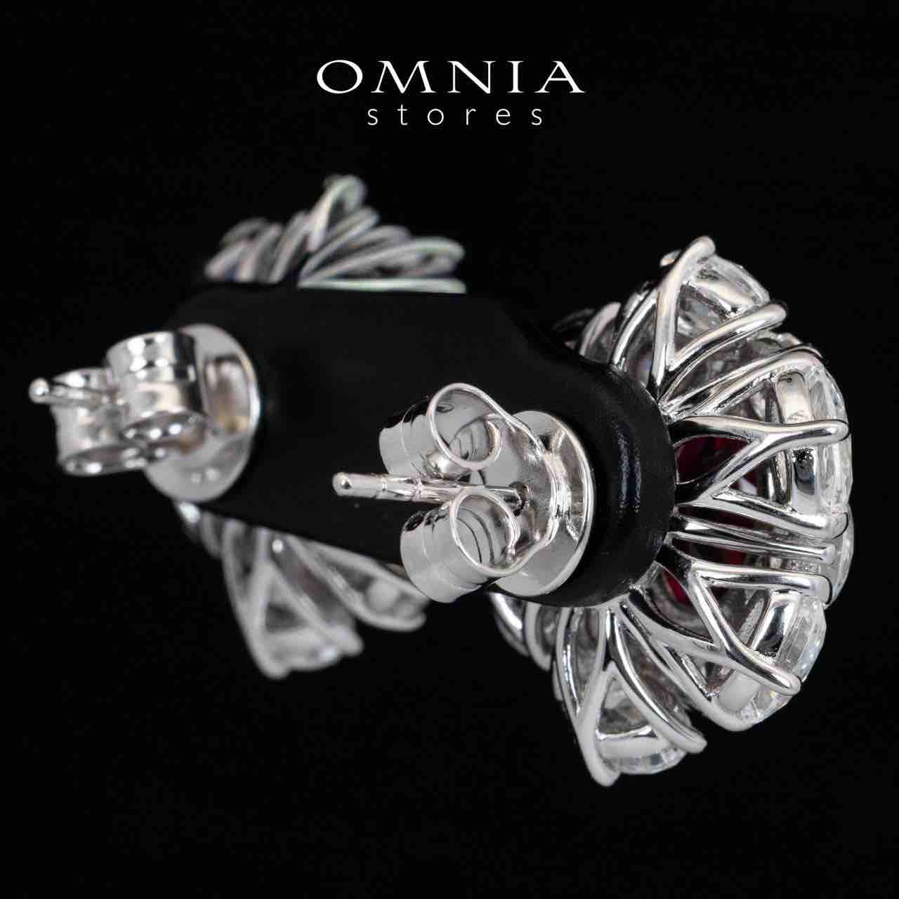Omnia Liyana White and Red Drop Earrings With High Quality Certified Lab Crafted Stones In 925 Silver 11.51ct - OMNIASTORES UAE