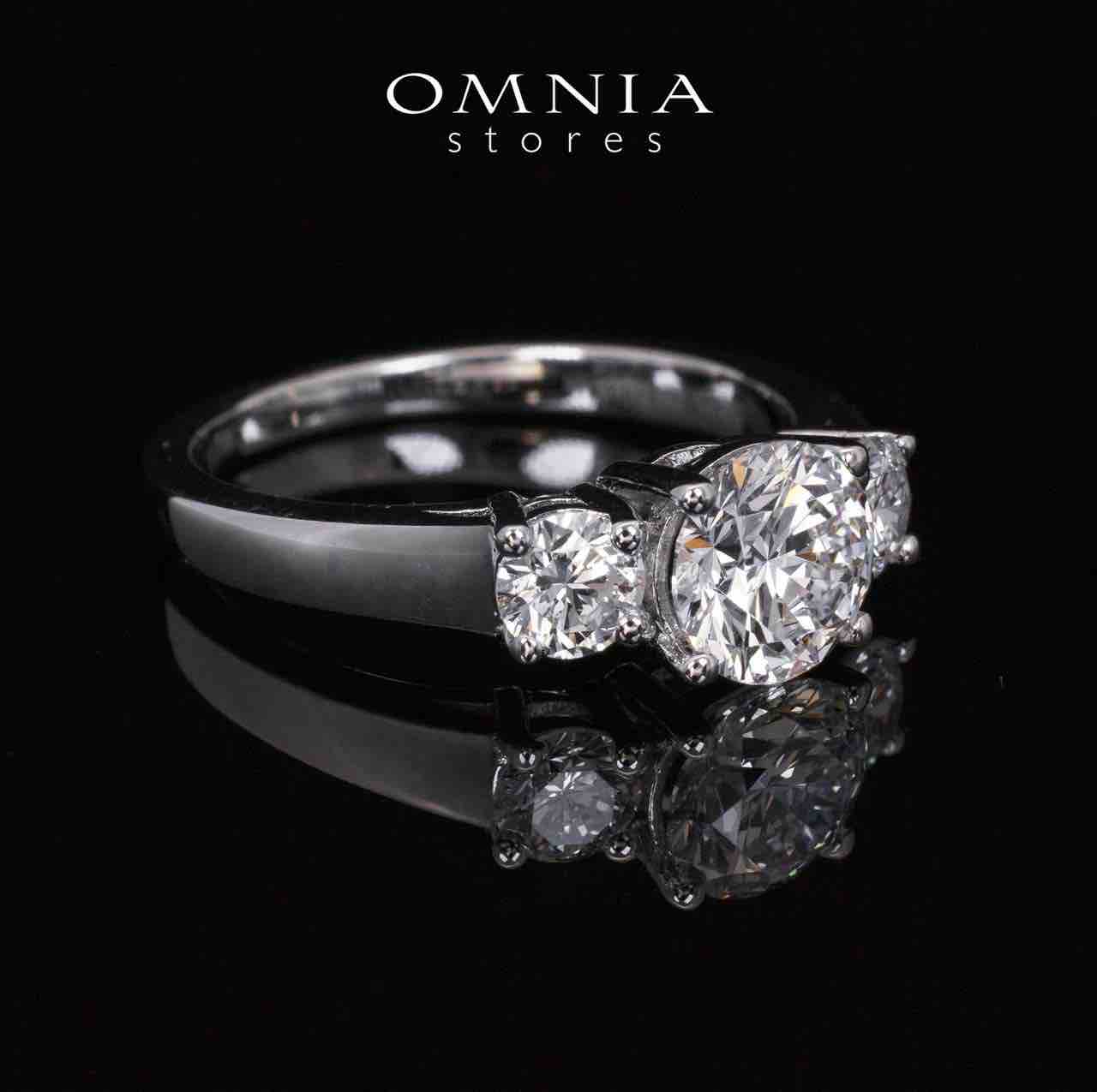 Halima Lab Grown With IGI Certifited D VS1 Round Brilliant White Ring in 925 Silver 1.50ct - OMNIASTORES UAE