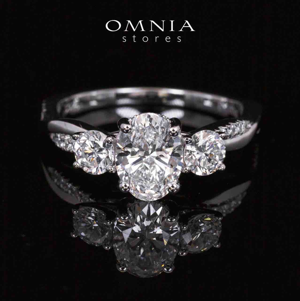 Jamyla Lab Grown With IGI Certifited D VS1 Round Brilliabt White Ring In 925 Silver 1.00ct - OMNIASTORES UAE