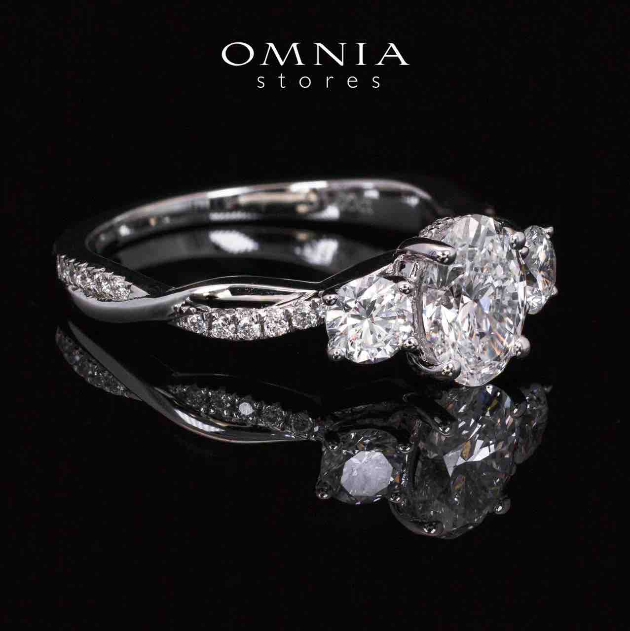 Jamyla Lab Grown With IGI Certifited D VS1 Round Brilliabt White Ring In 925 Silver 1.00ct - OMNIASTORES UAE