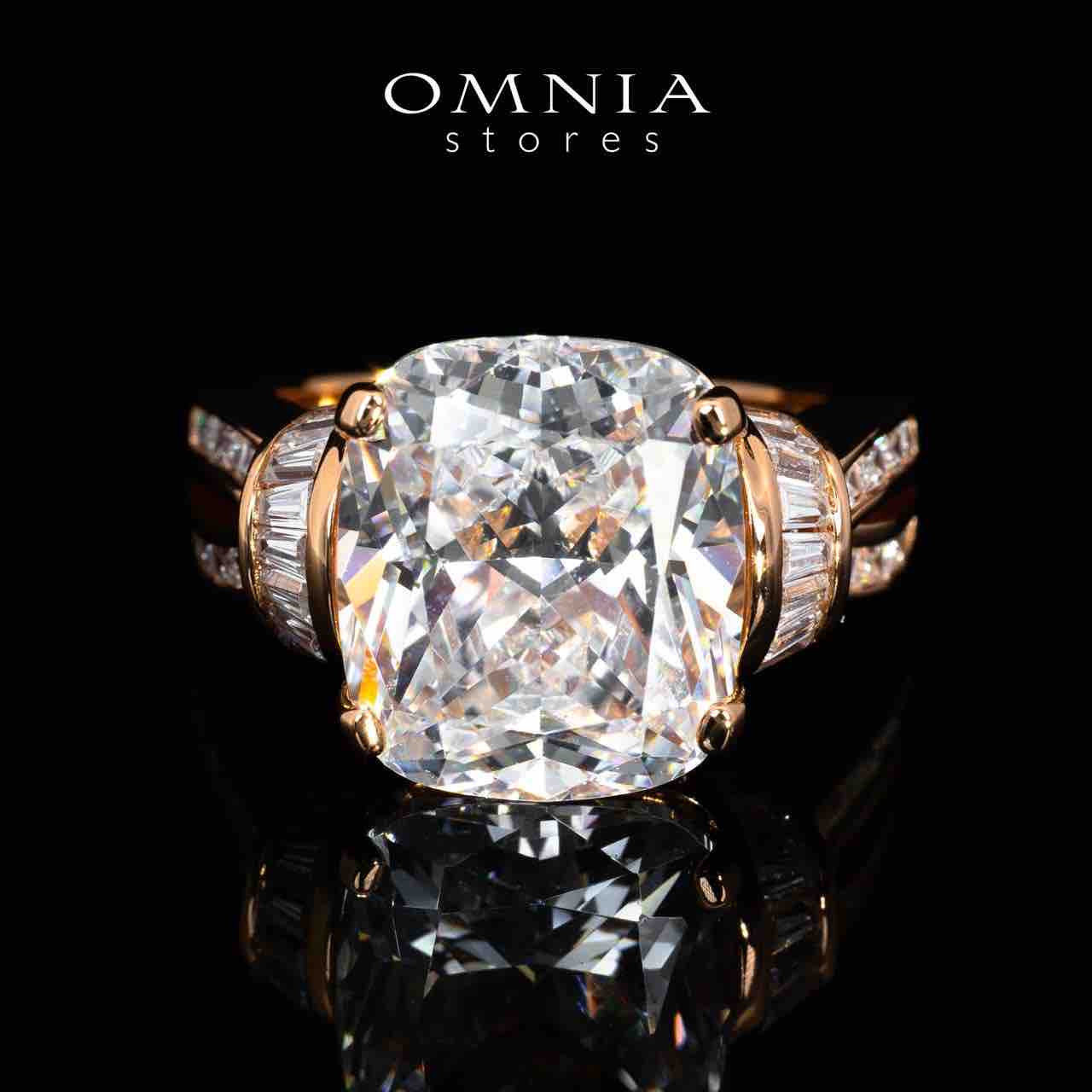 Theia 9ct Rose Gold Ring With Certified Lab Crafted Stones In 925 Silver