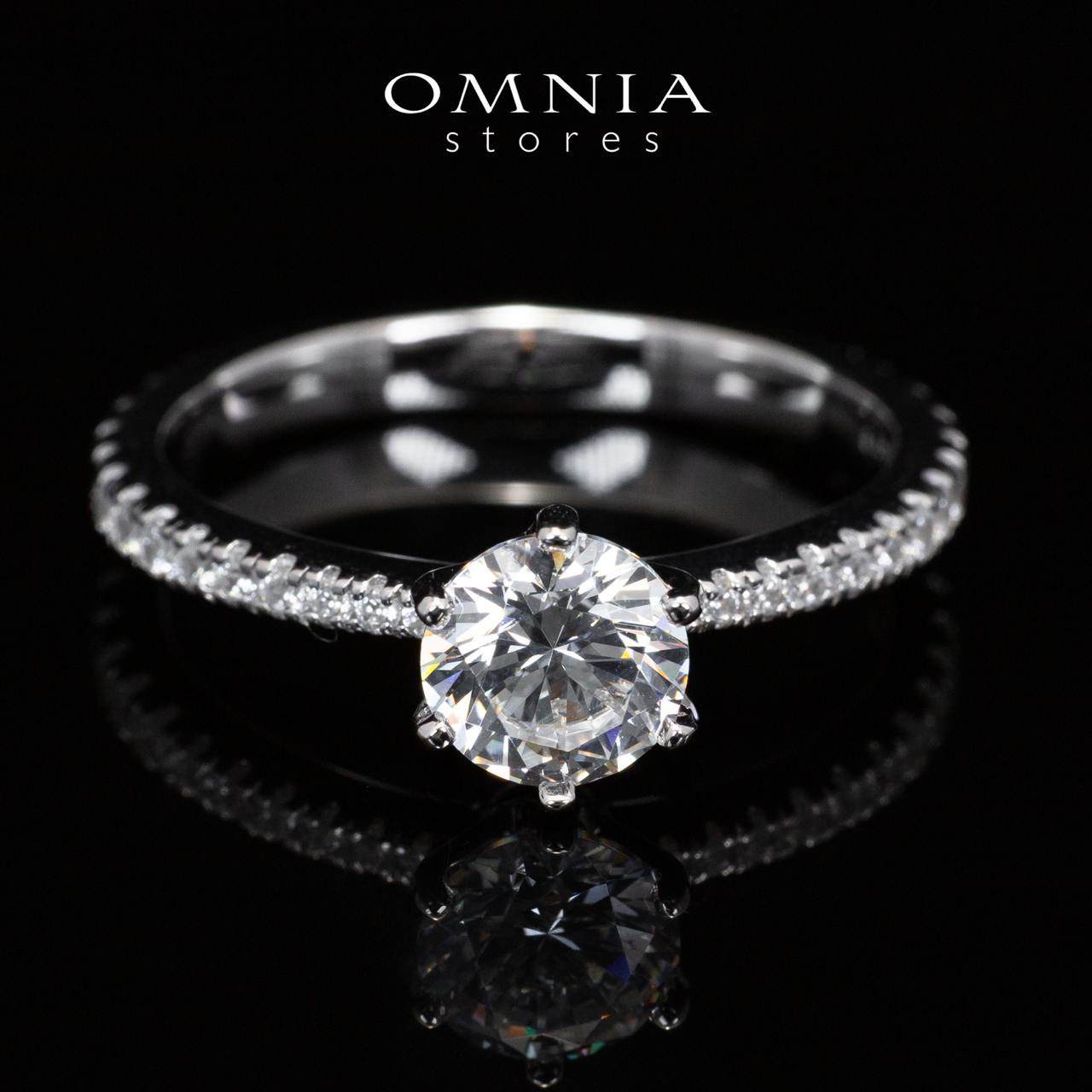 Omnia Naia White High Quality Certified Lab Crafted Ring In 925 Silver 1ct - OMNIASTORES UAE