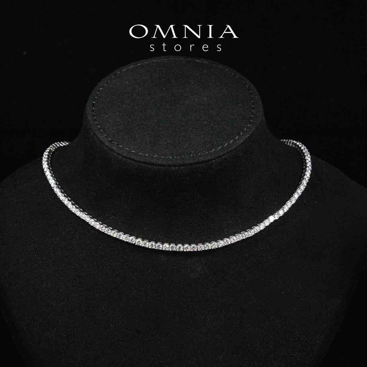 Tina 3.0mm White Moissanite Stone GRA Certifited Tennis Necklace in 925 Silver - OMNIASTORES UAE