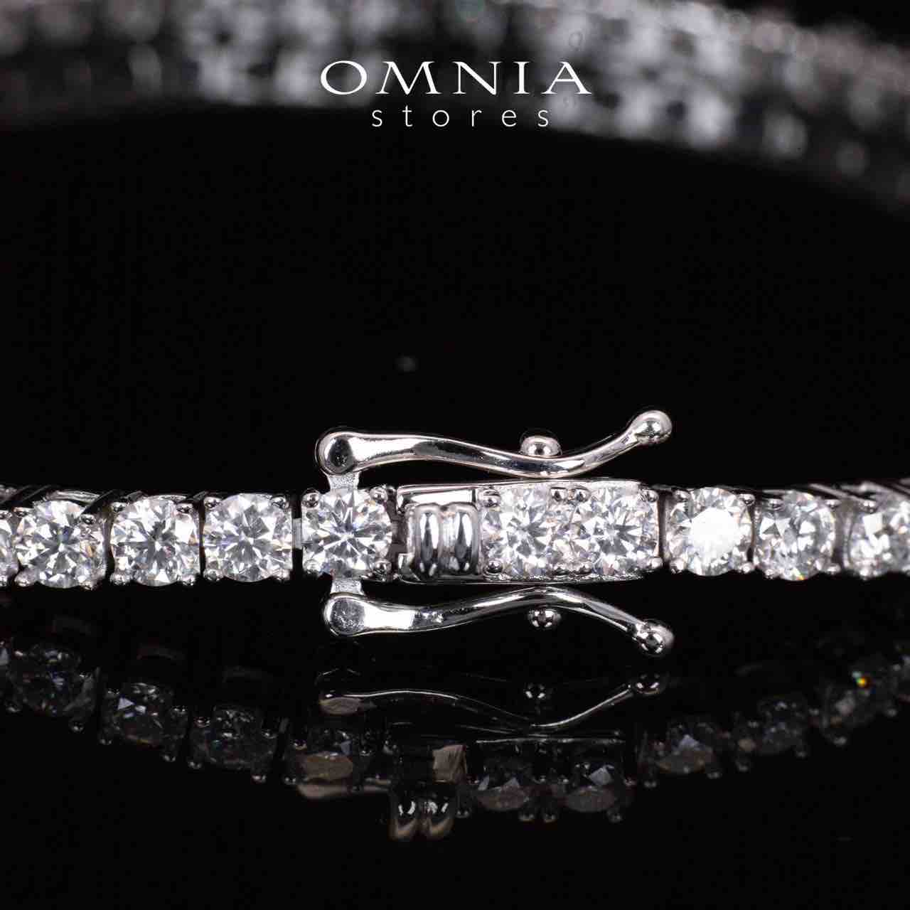Keila 4.0mm White Moissanite Stone GRA Certifited Tennis Bracelet in 925 Silver - OMNIASTORES UAE