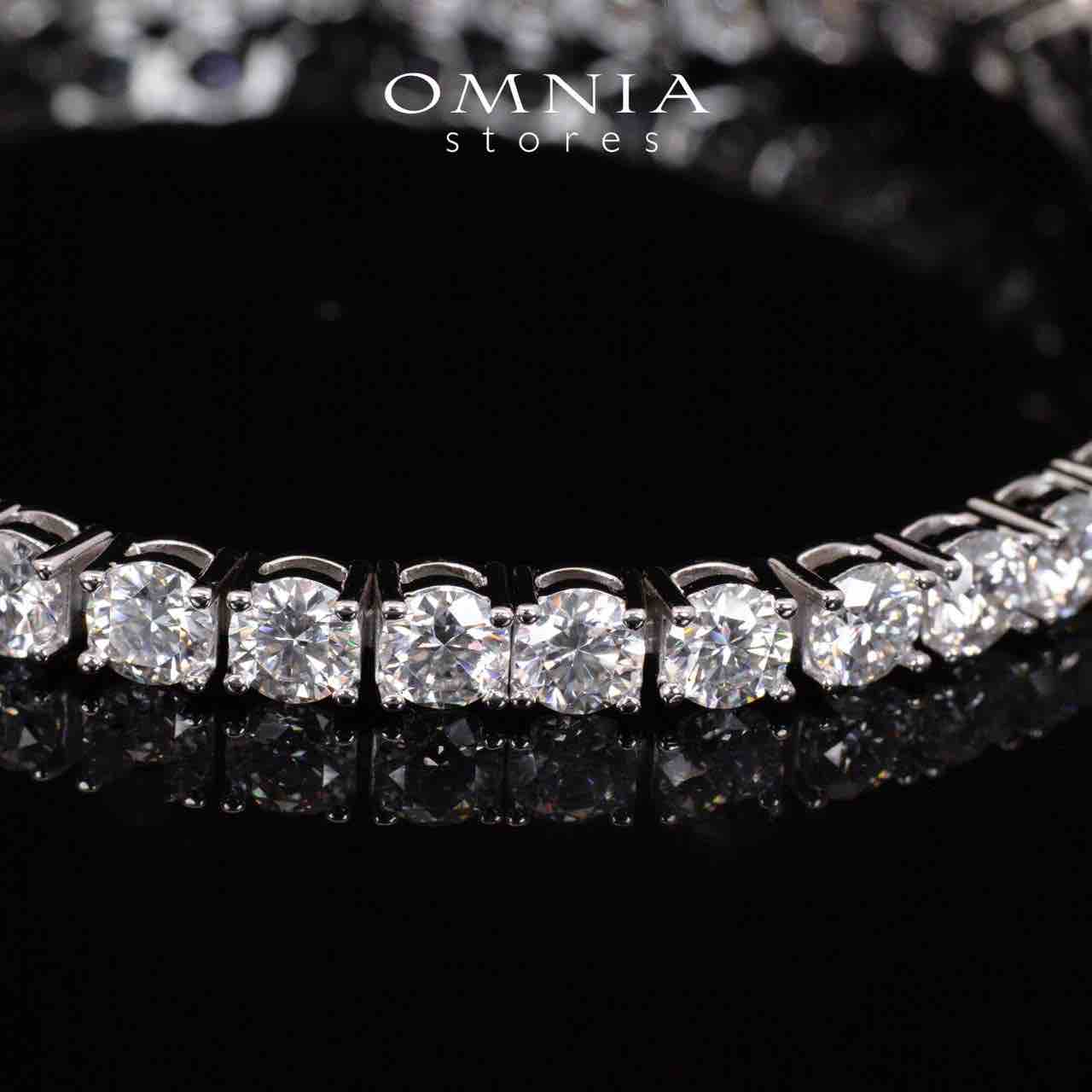 Keila 3.0mm White Moissanite Stone GRA Certifited Tennis Bracelet in 925 Silver - OMNIASTORES UAE