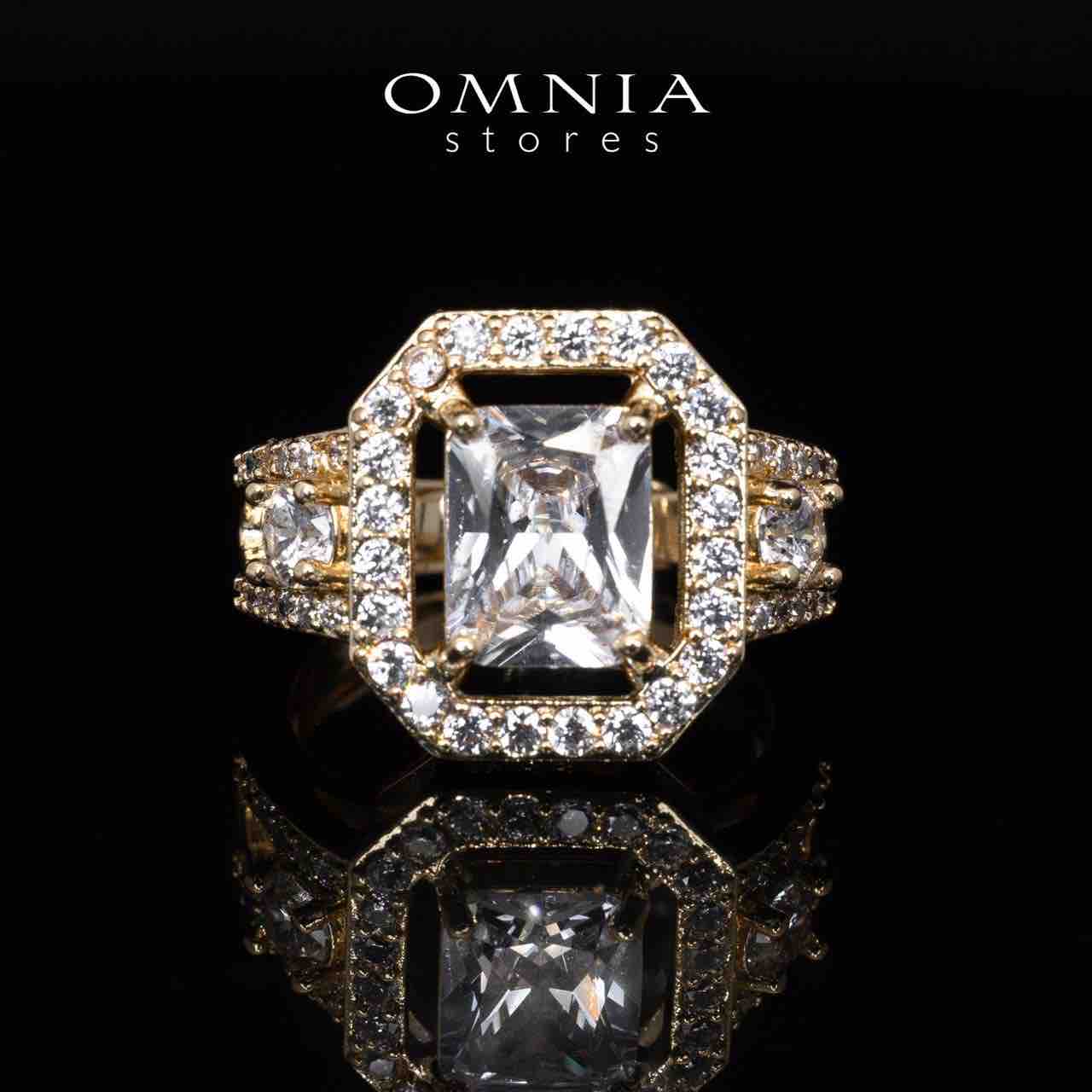 Omnia Layara Gold Long Chain Full Set with Triple-Layer Necklace in High-Quality Zircon Stone Rhodium Plated - OMNIASTORES UAE