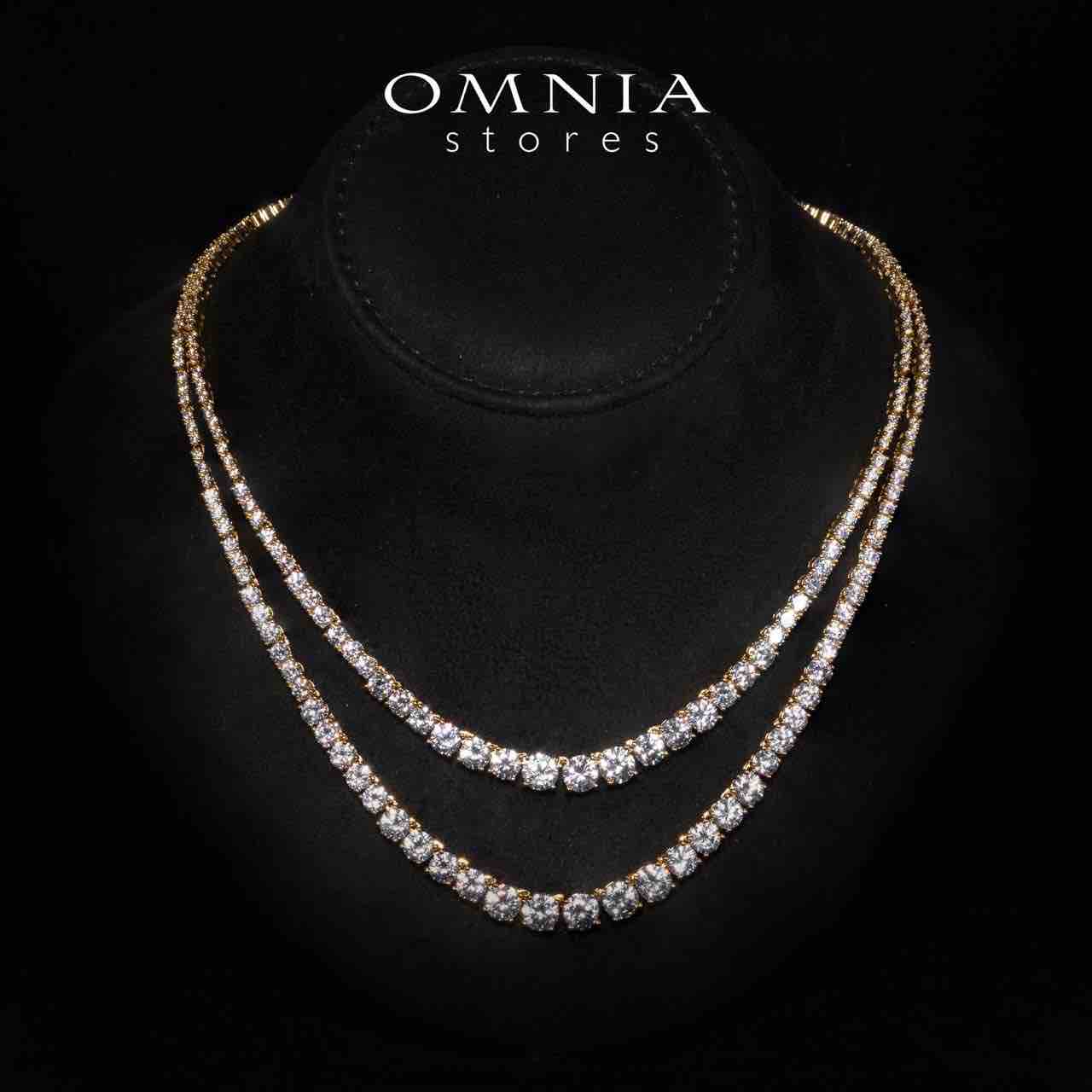 Omnia Ansa Gold Large Size Luxury Bridal Full Set in High Quality Simulated Diamonds Rhodium Plated - OMNIASTORES UAE