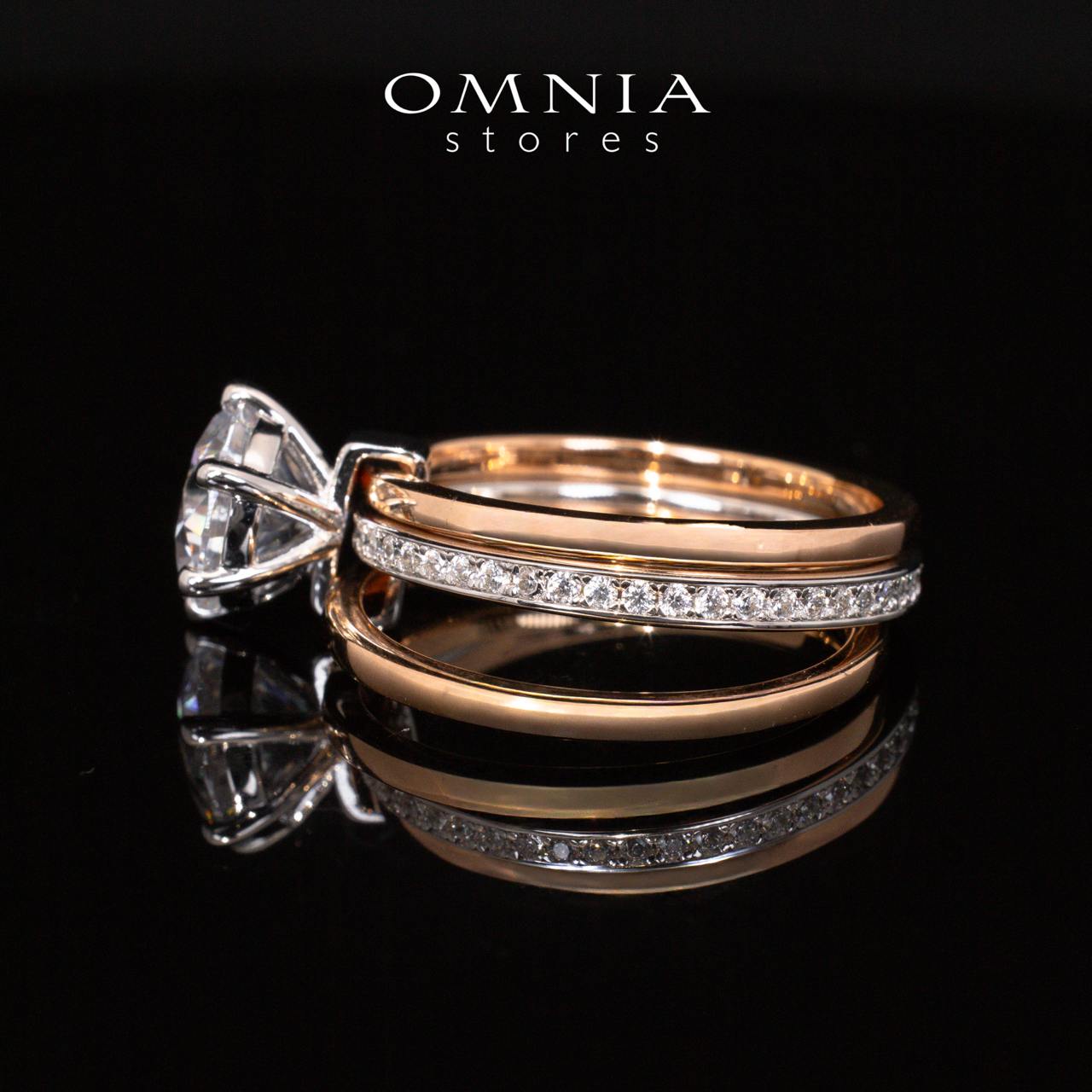 Julie Rose Gold Certified Lab Crafted Multi Layer Ring With High Quality 925 Silver - OMNIASTORES UAE