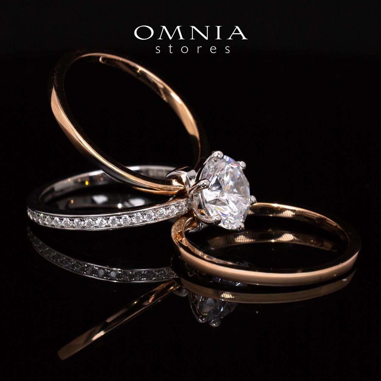 Julie Rose Gold Certified Lab Crafted Multi Layer Ring With High Quality 925 Silver - OMNIASTORES UAE