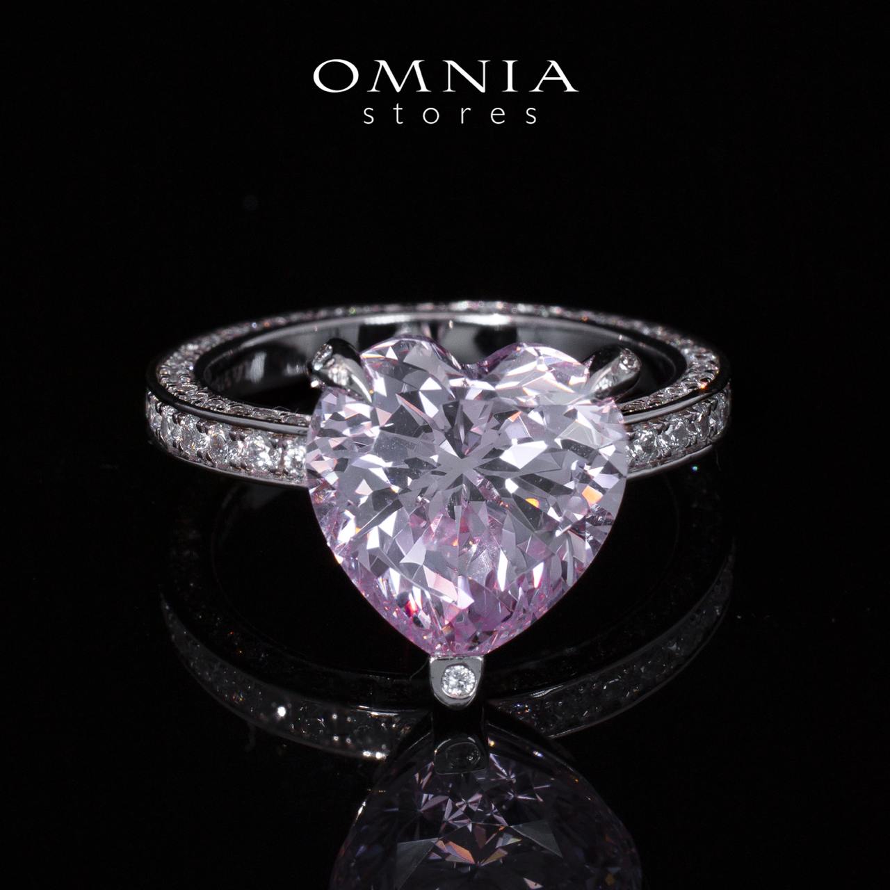 Eileen Heart Pink Certified Lab Crafted Ring With High Quality 925 Silver - OMNIASTORES UAE