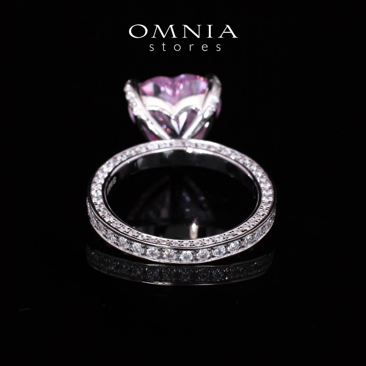 Eileen Heart Pink Certified Lab Crafted Ring With High Quality 925 Silver - OMNIASTORES UAE