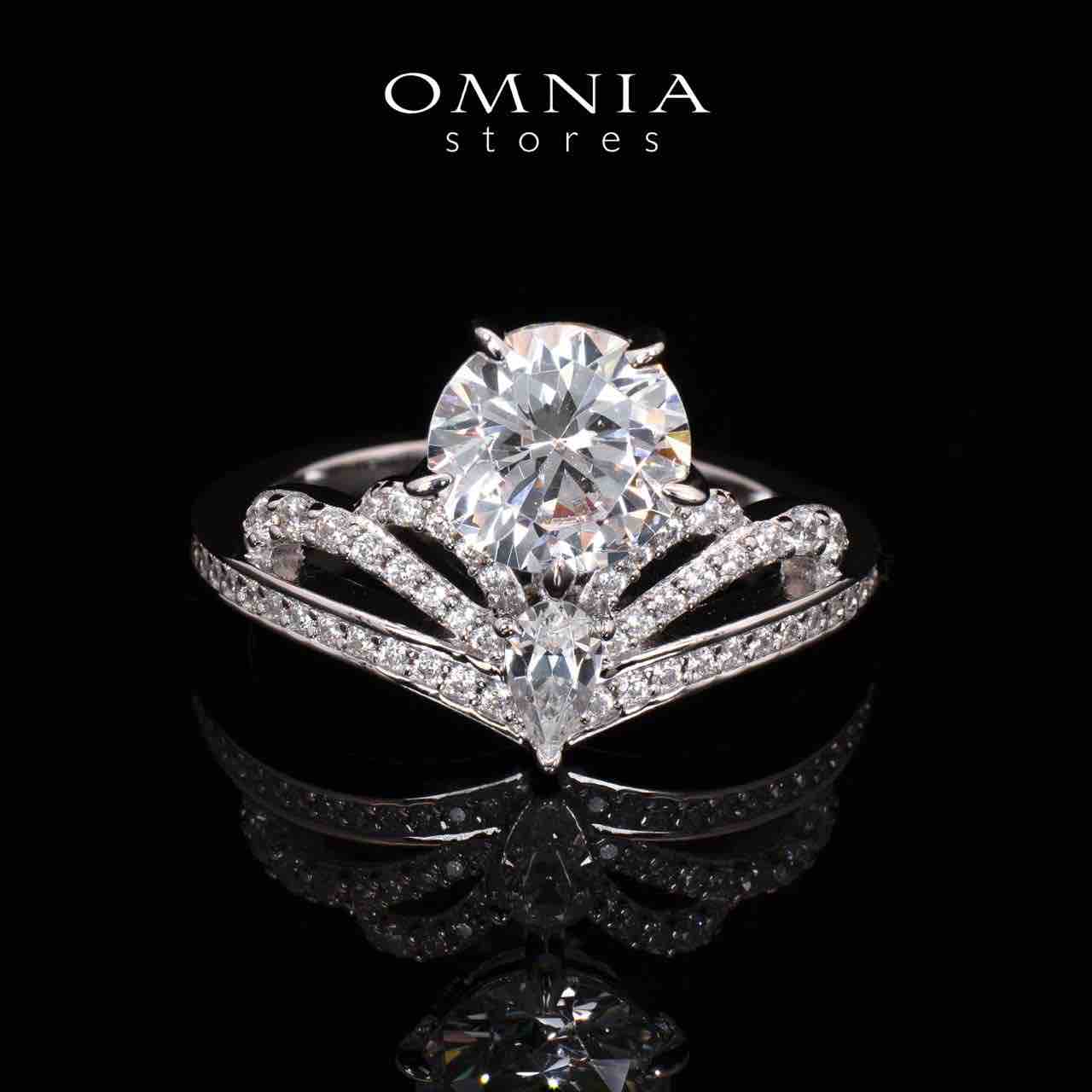 Aliza Crown White Certified Lab Crafted Ring With High Quality 925 Silver - OMNIASTORES UAE