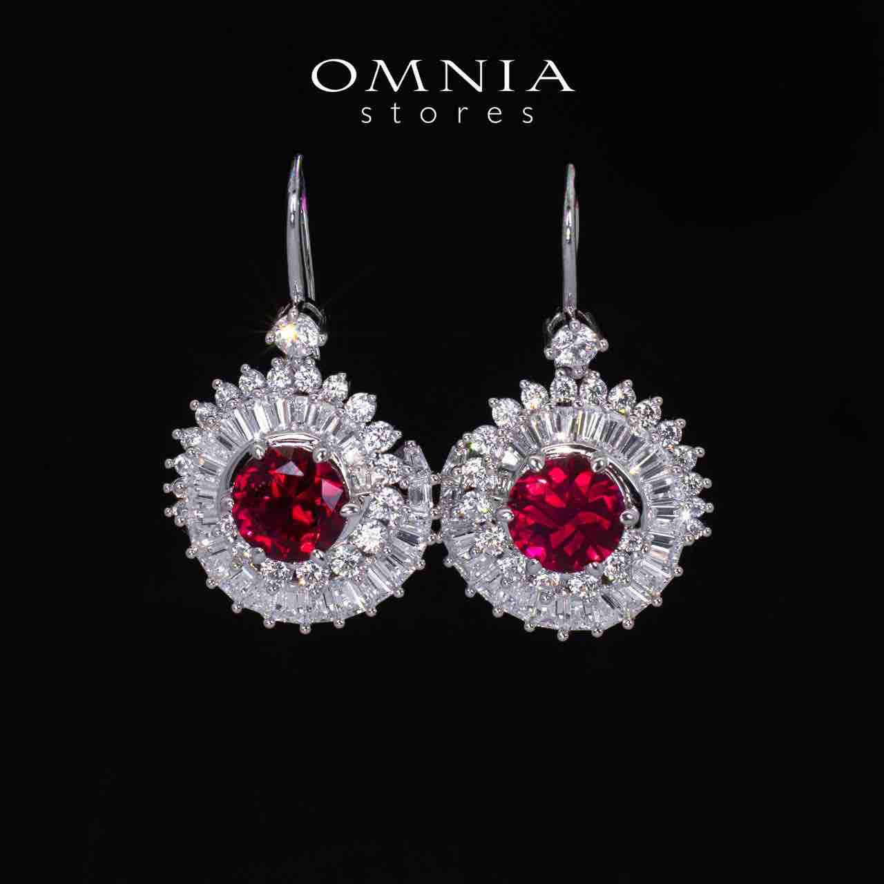 Martha Red Certified Lab Crafted Drop Earrings With High Quality 925 Silver - OMNIASTORES UAE