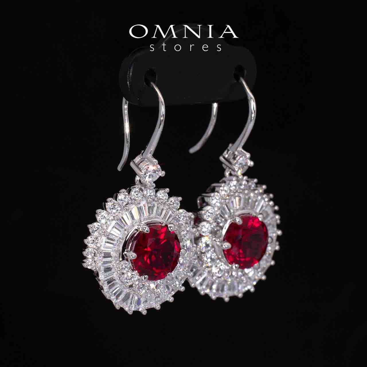 Martha Red Certified Lab Crafted Drop Earrings With High Quality 925 Silver - OMNIASTORES UAE
