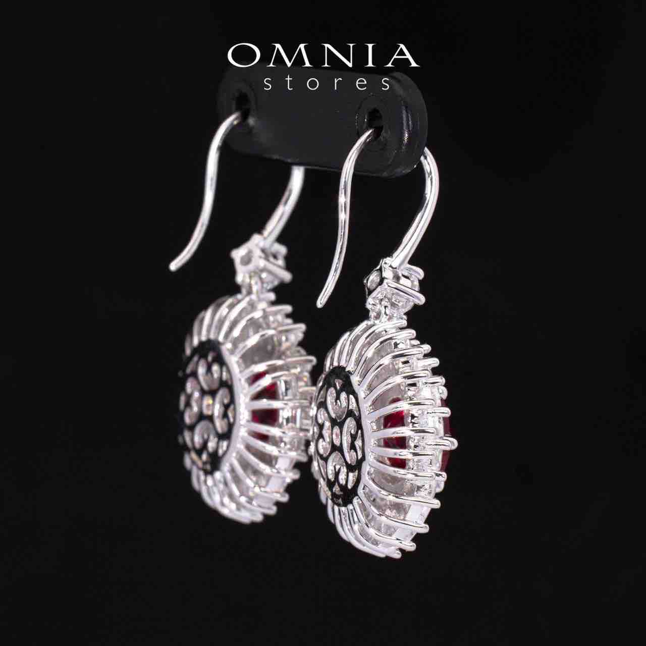 Martha Red Certified Lab Crafted Drop Earrings With High Quality 925 Silver - OMNIASTORES UAE