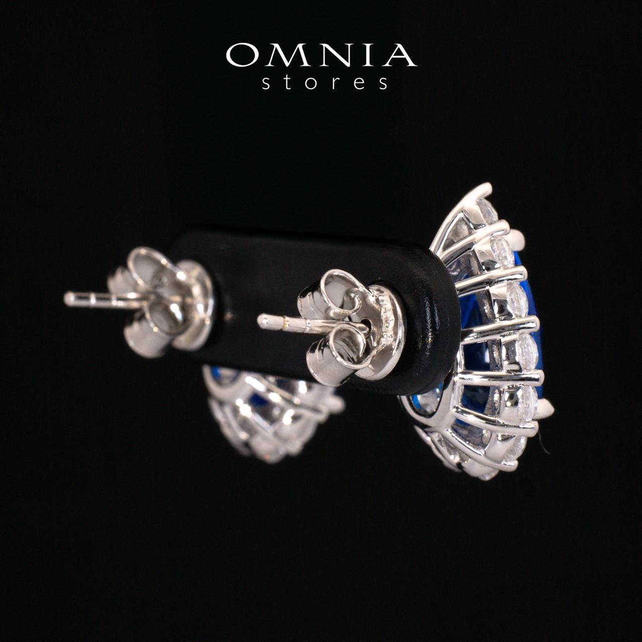 Emoni Blue Pear Cut Certified Lab Crafted Earrings With High Quality 925 Silver - OMNIASTORES UAE