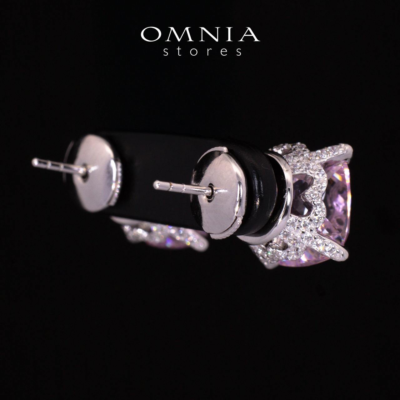 Maleah pink Cushion Cut Certified Lab Crafted Earrings With High Quality 925 Silver - OMNIASTORES UAE