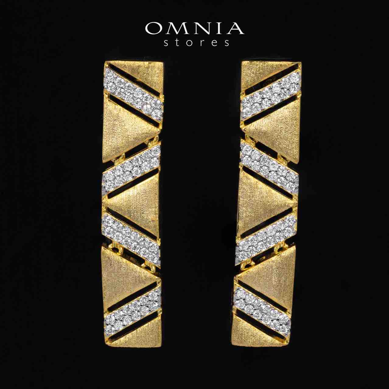 Brielle Gold Plated Luxury Bridal Full Set in 925 Silver High Quality Simulated Diamonds - OMNIASTORES UAE