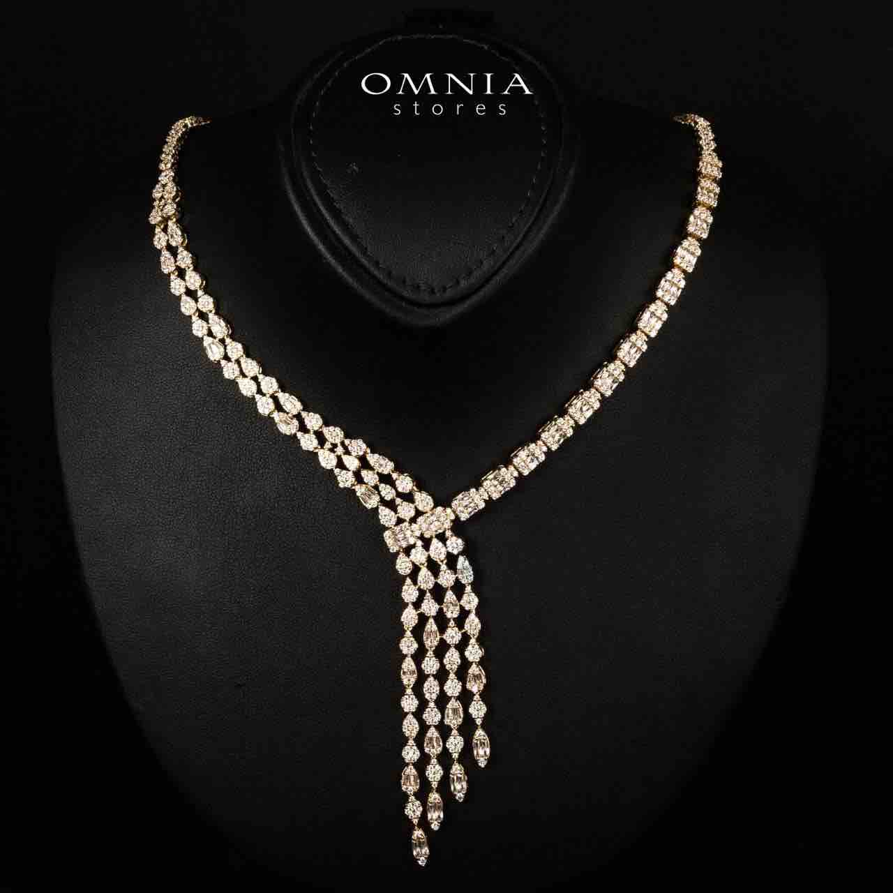 Arwen Gold Luxury Bridal Full Set with High-Quality Simulated Diamonds Rhodium Plated - OMNIASTORES UAE