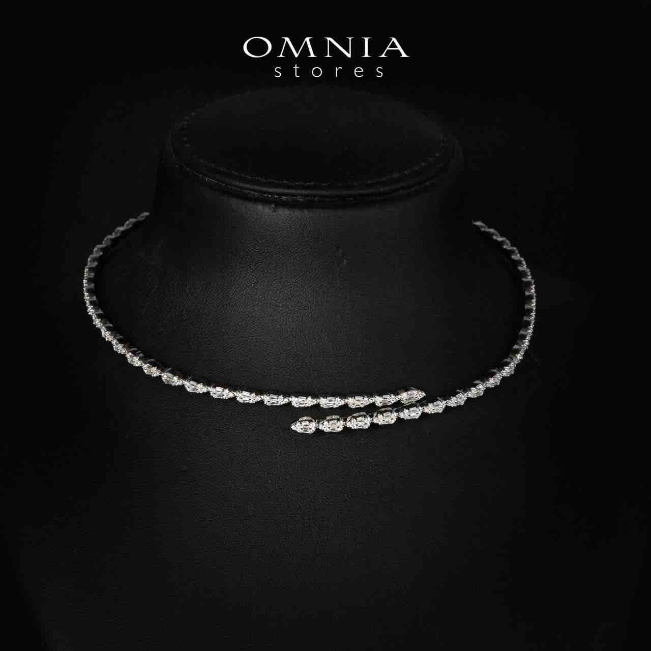 Elanie White Bridal Choker Full Set in 925 Silver High Quality Simulated Diamonds